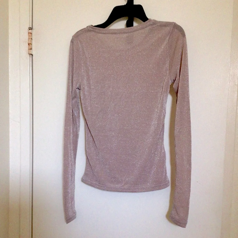 Free People Mesh Sparkly Sheer Top